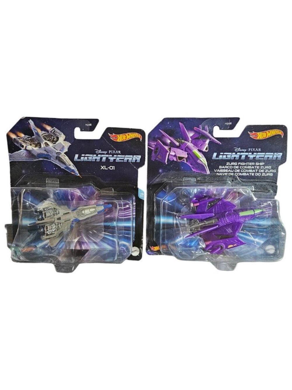 2022 Hotwheels Disney Pixar Lightyear XL-01 & Zurg Fighter Ship Lot Of 2 NIB